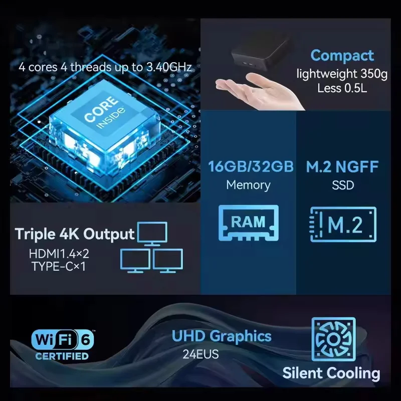 새로운 미니 PC 윈도우 11 인텔 N150 16GB  - Pc Gaming Intel 리뷰 및 가격